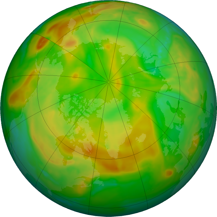 Arctic ozone map for 25 June 2024